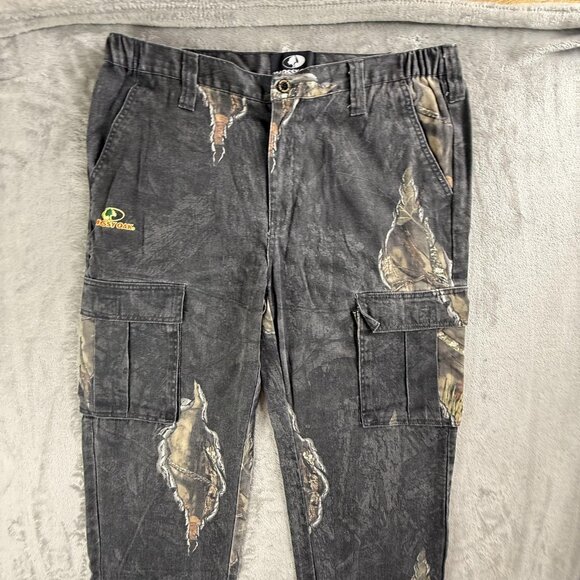 Mossy Oak Cargo Pants Mens Large 38x32 Camo Eclipse Hunting Outdoor Drawstring - Picture 4 of 16